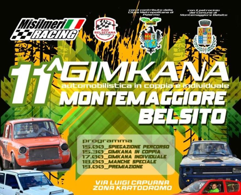11ª Gimkana Automobilistica di Montemaggiore Belsito il prossimo 31 agosto