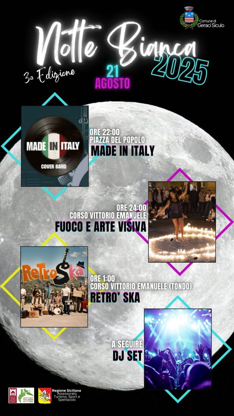 A Geraci Siculo domani la Notte Bianca