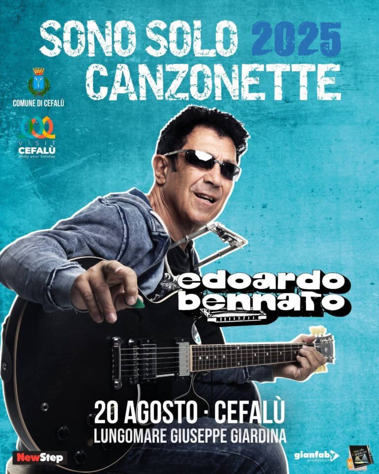 20 agosto, Edoardo Bennato sul Lungomare di Cefalù
