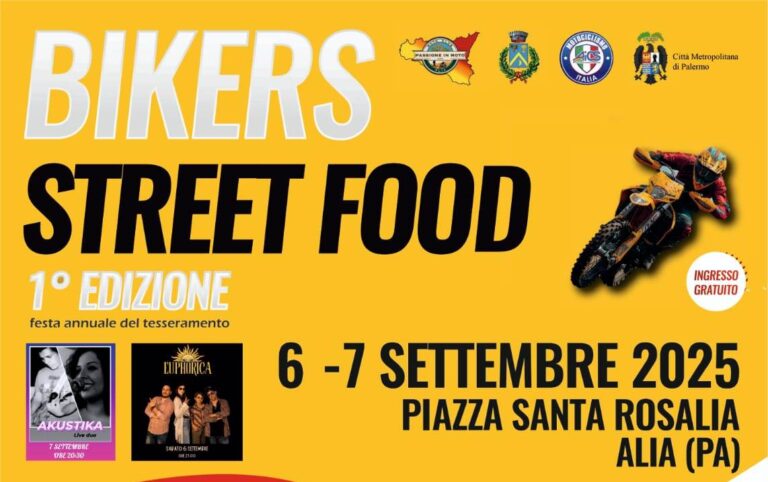 Ad Alia prima edizione del “Bikers street food”