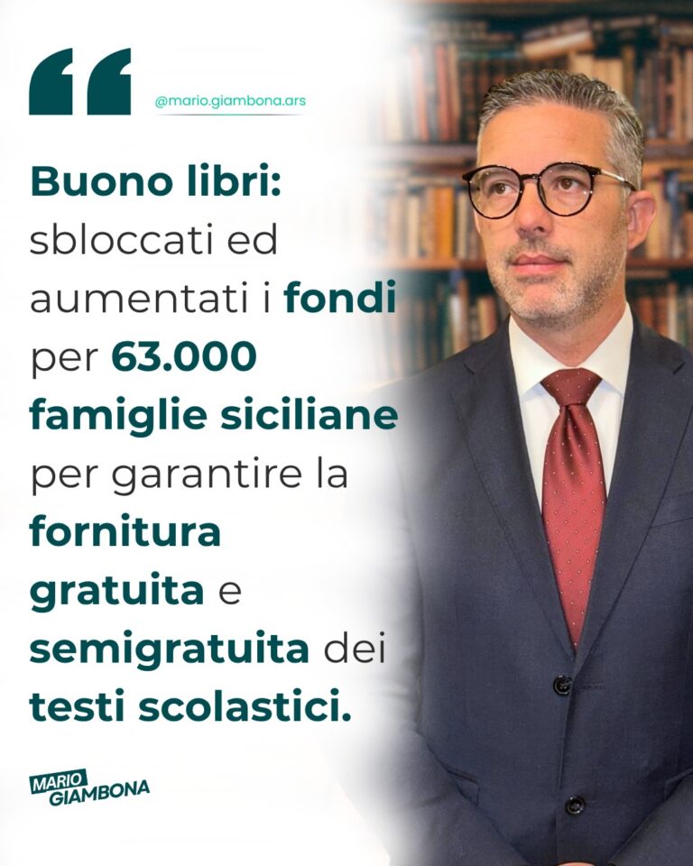 Bonus libri: sbloccati i fondi per 63 mila famiglie siciliane