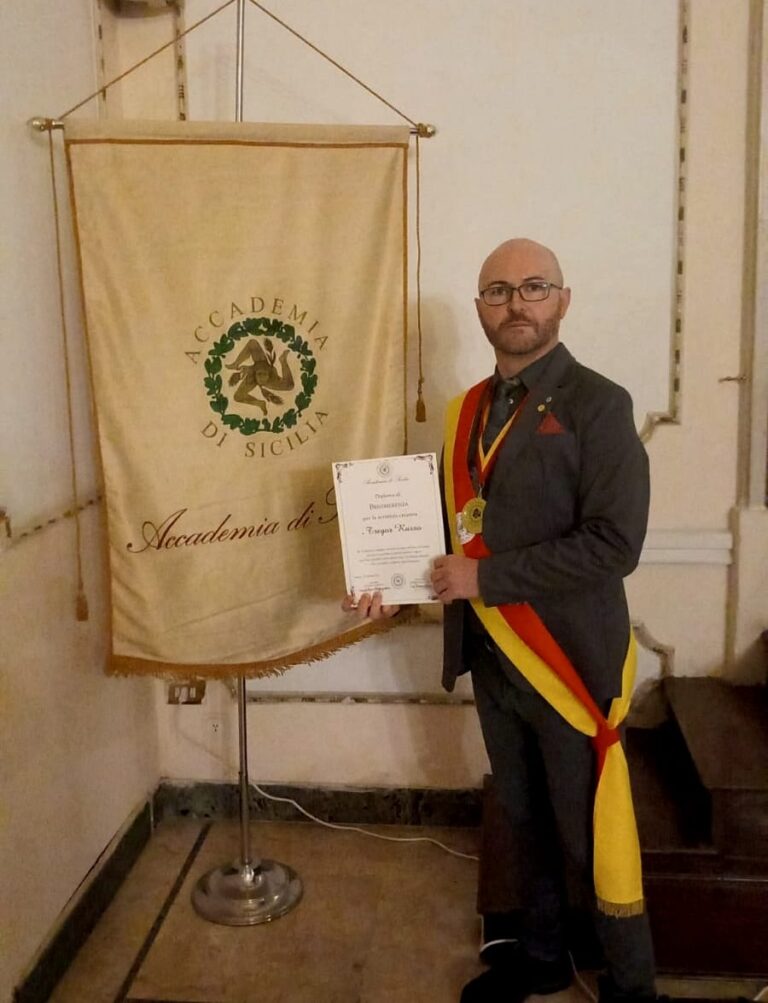 “Diploma di Benemeranza”  in occasione del “Premio Internazionale Morgantina” a Tregor Russo