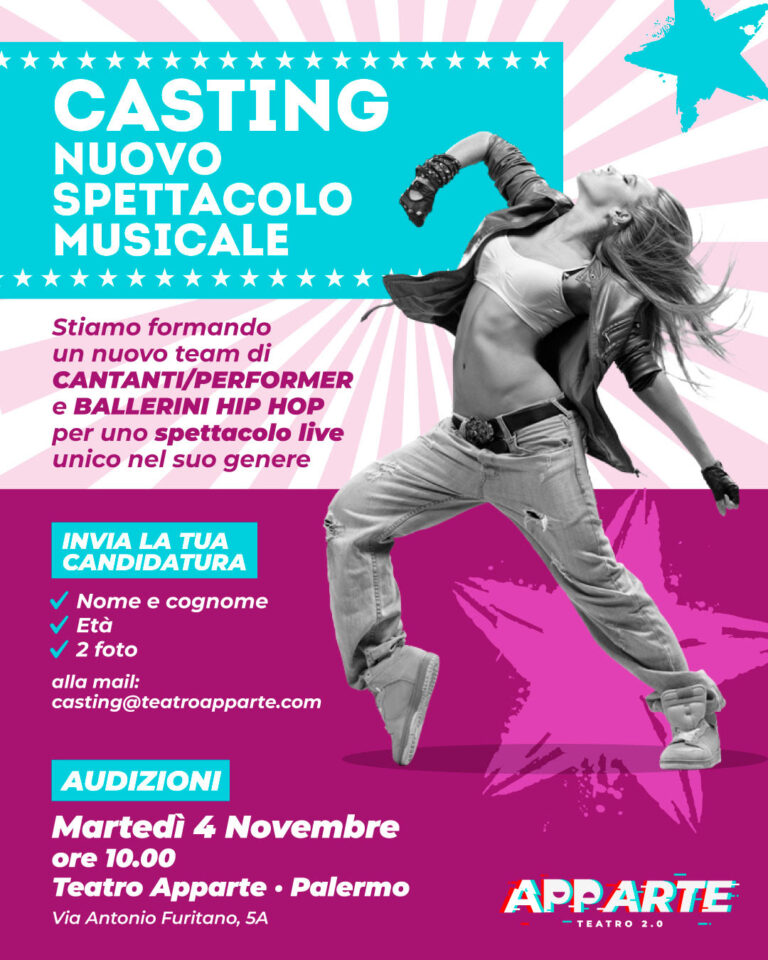 Teatro Apparte – Annuncio casting per nuovo spettacolo musicale