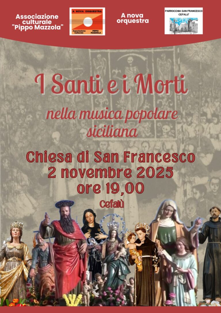 San Francesco. Evento musicale “I santi e i morti nella tradizione popolare siciliana”