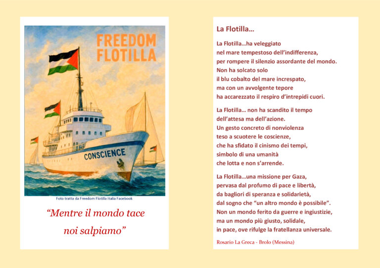 “La Flotilla”, una poesia del poeta Rosario La Greca