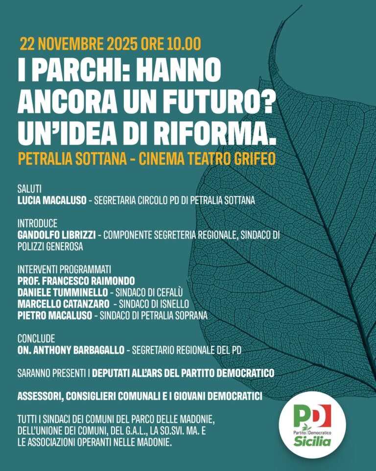 I parchi hanno ancora un futuro? un’idea di riforma: a Petralia Sottana un incontro promosso dal PD