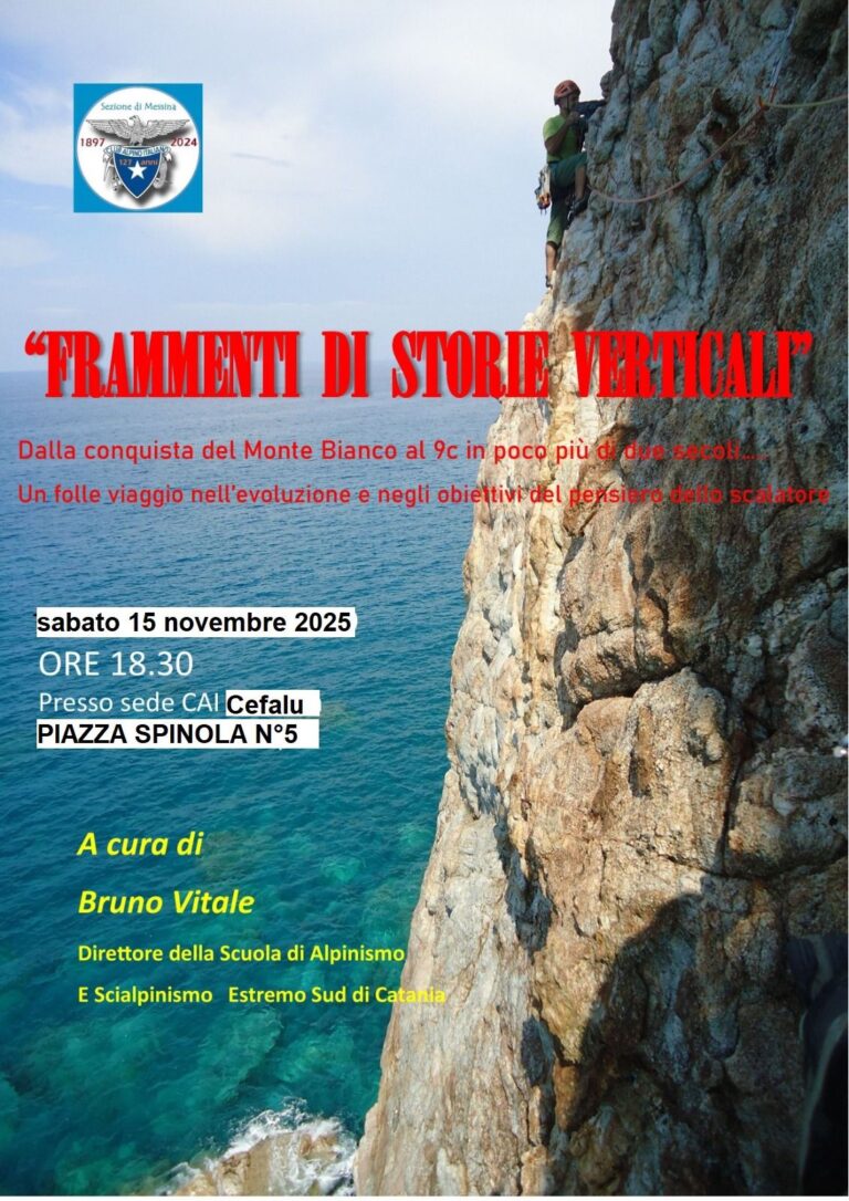 Club Alpino Cefalù: “Frammenti di storie verticali”