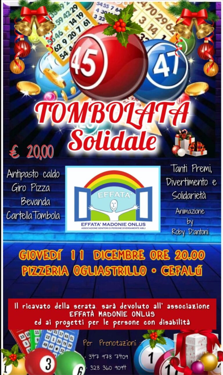 Effatà Madonie Onlus: Tombola solidale