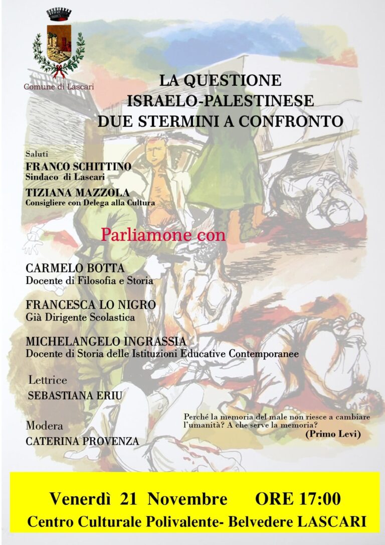 Lascari, presentazione: “La questione Israele-Palestinese”