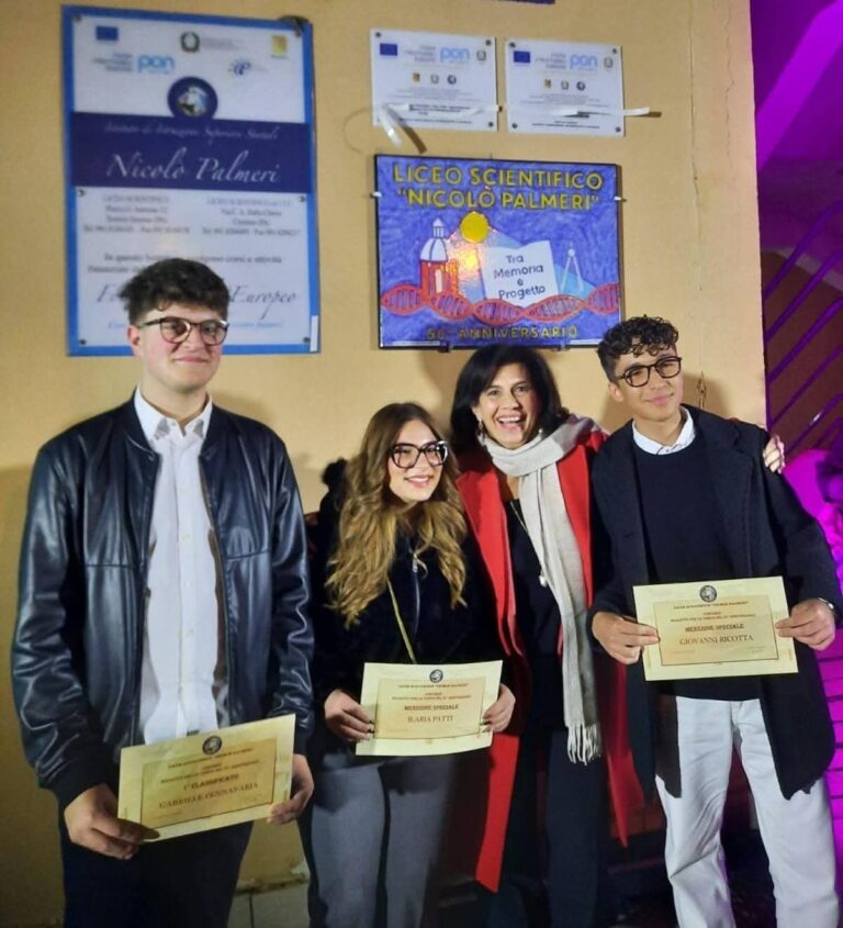 Tre giovani talenti di Montemaggiore Belsito premiati per il 50° del Liceo Nicolò Palmeri di Termini Imerese
