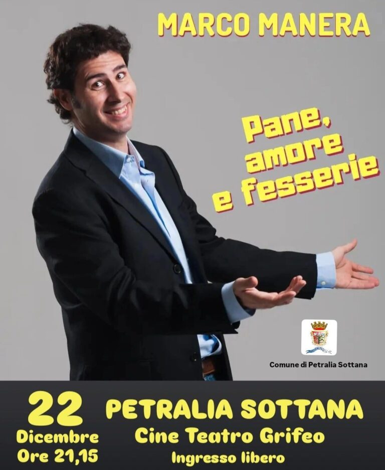 Petralia Sottana,si ride con Marco Manera