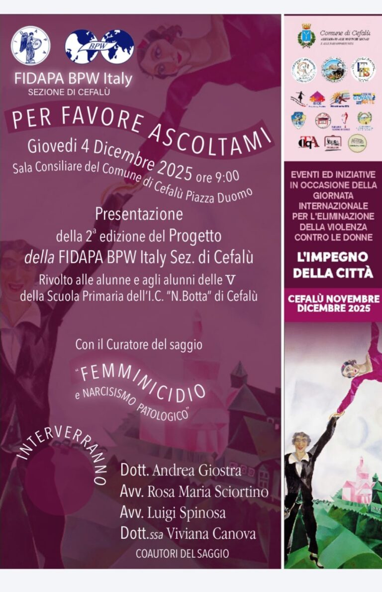 Fidapa: seconda edizione del progetto “Per favore ascoltami”