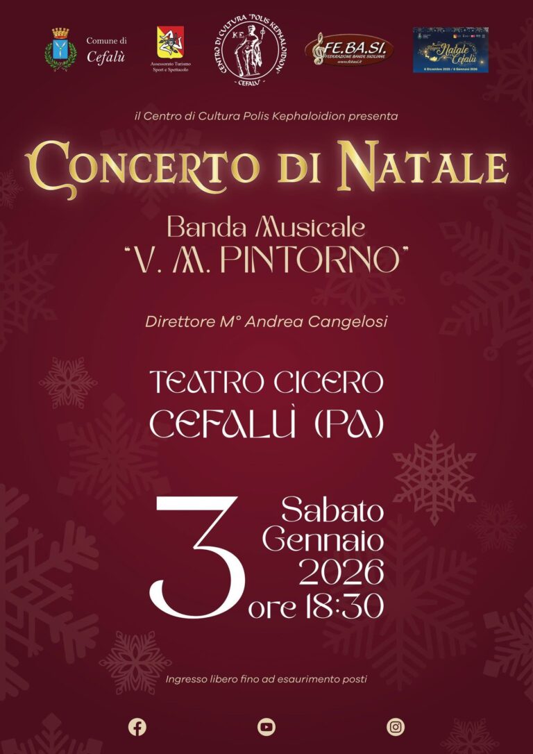 Polis Kephaloidion: Concerto di Natale al Teatro Cicero di Cefalù