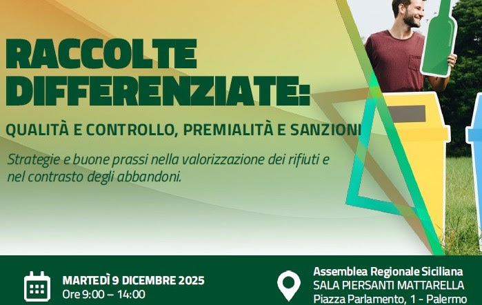 Anci Sicilia,raccolte differenziate: qualità e controllo, premialità e sanzioni