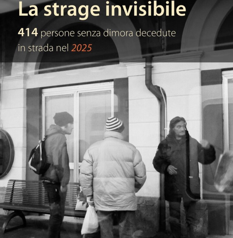 414 morti senza dimora nel 2025. In Sicilia 17. A gennaio il censimento. Quante sono le persone senza dimora?