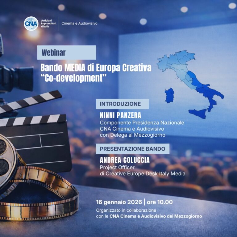 Cinema e Audiovisivo: presentato il Bando MEDIA “Co-development” di Europa Creativa