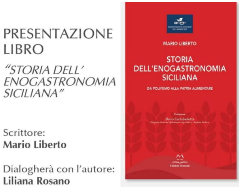 Caffè Letterario. Mario Liberto “Storia dell’enogastronomia siciliana”