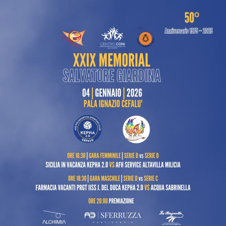 Volley. XXIX Memorial Salvatore Giardina – Le squadre