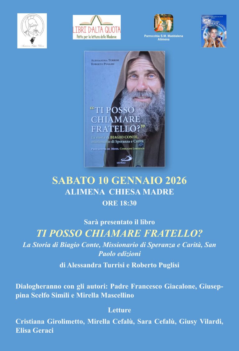 Ad Alimena, si presenta “Posso chiamarti fratello? la storia di Biagio Conte, missionario di speranza e carità”