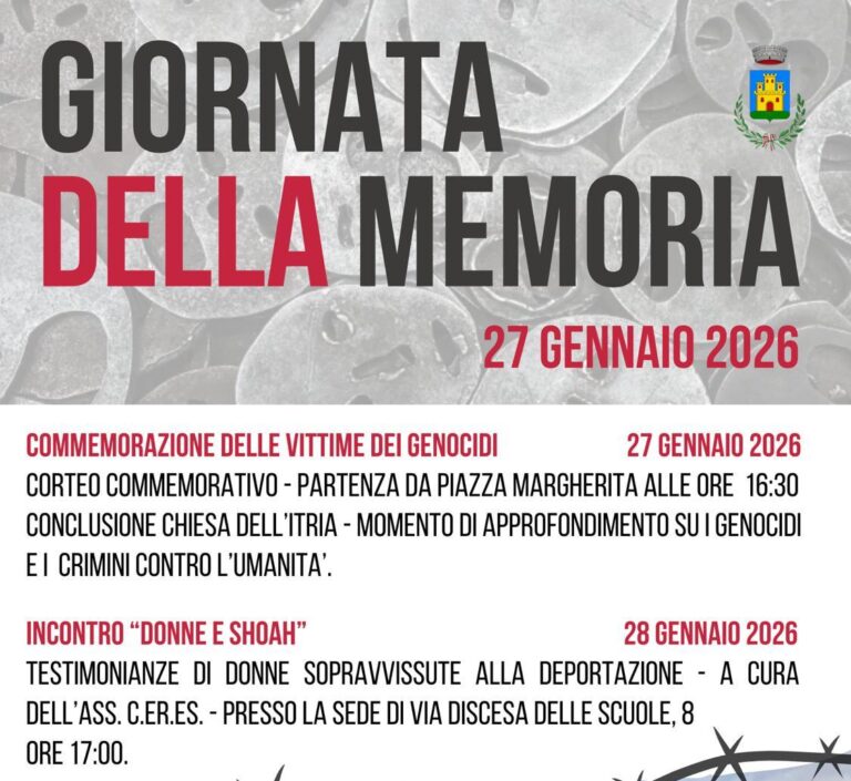 Giornata della Memoria,un cammino di riflessione sui genocidi