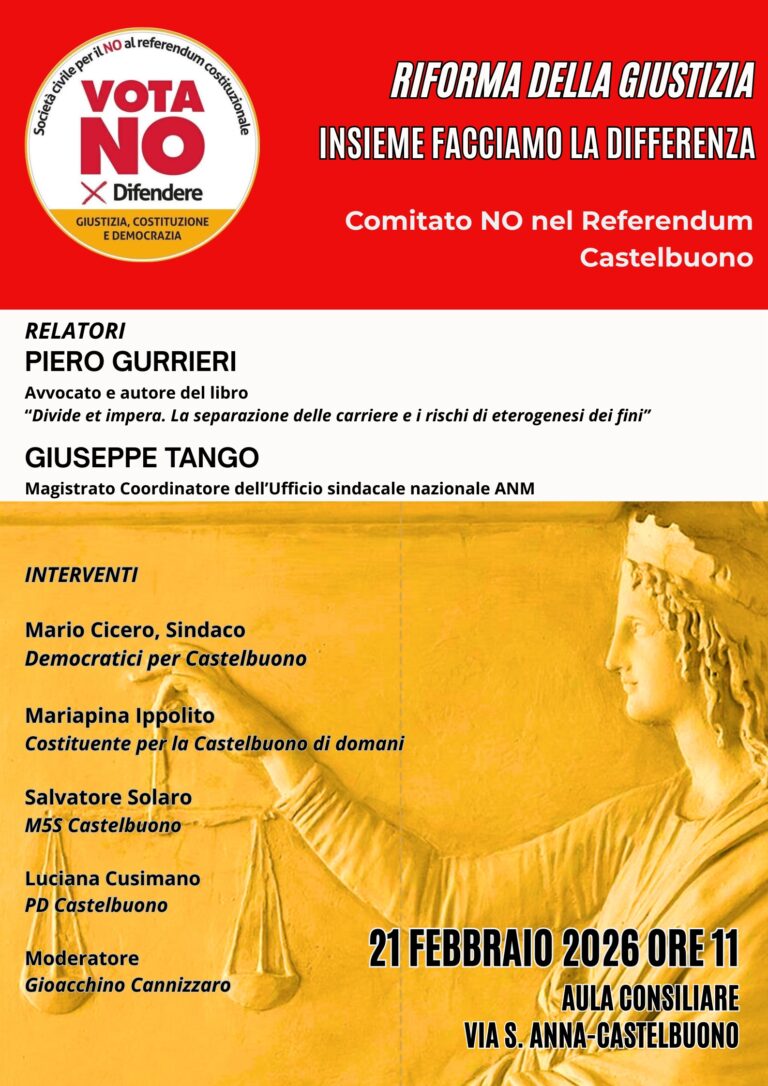 “LE RAGIONI DEL NO” a cura del Comitato per il NO di Castelbuono