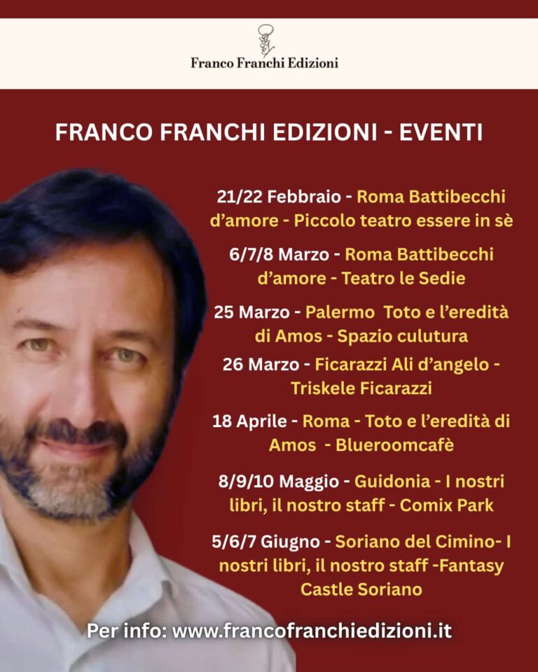 Tour di eventi dello scrittore e regista Massimo Benenato
