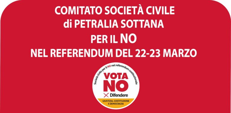 Costituito a Petralia Sottana il Comitato per il NO al referendum del 22 e 23 marzo