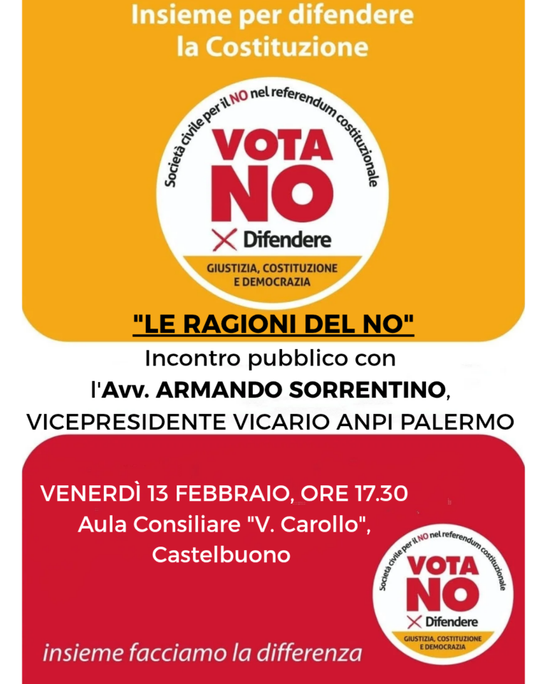 Referendum. Castelbuono: le ragioni del “No”