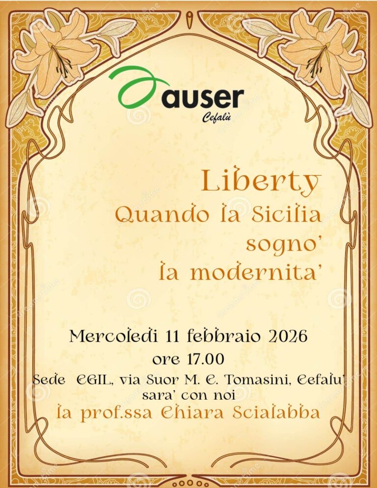 Auser Cefalù. Conferenza sul Liberty