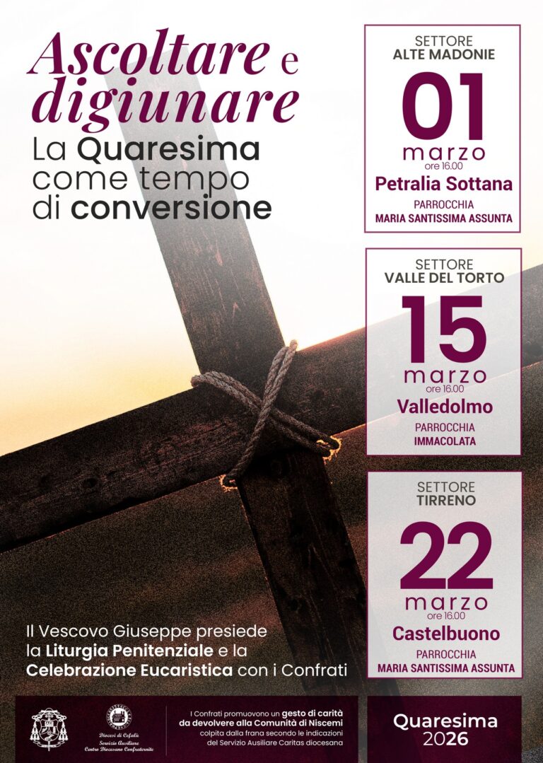 Diocesi. Le Confraternite a Petralia Sottana per prepararsi alla Pasqua