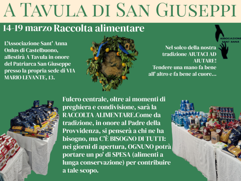 Castelbuono prepara “A Tavula di San Giuseppi”