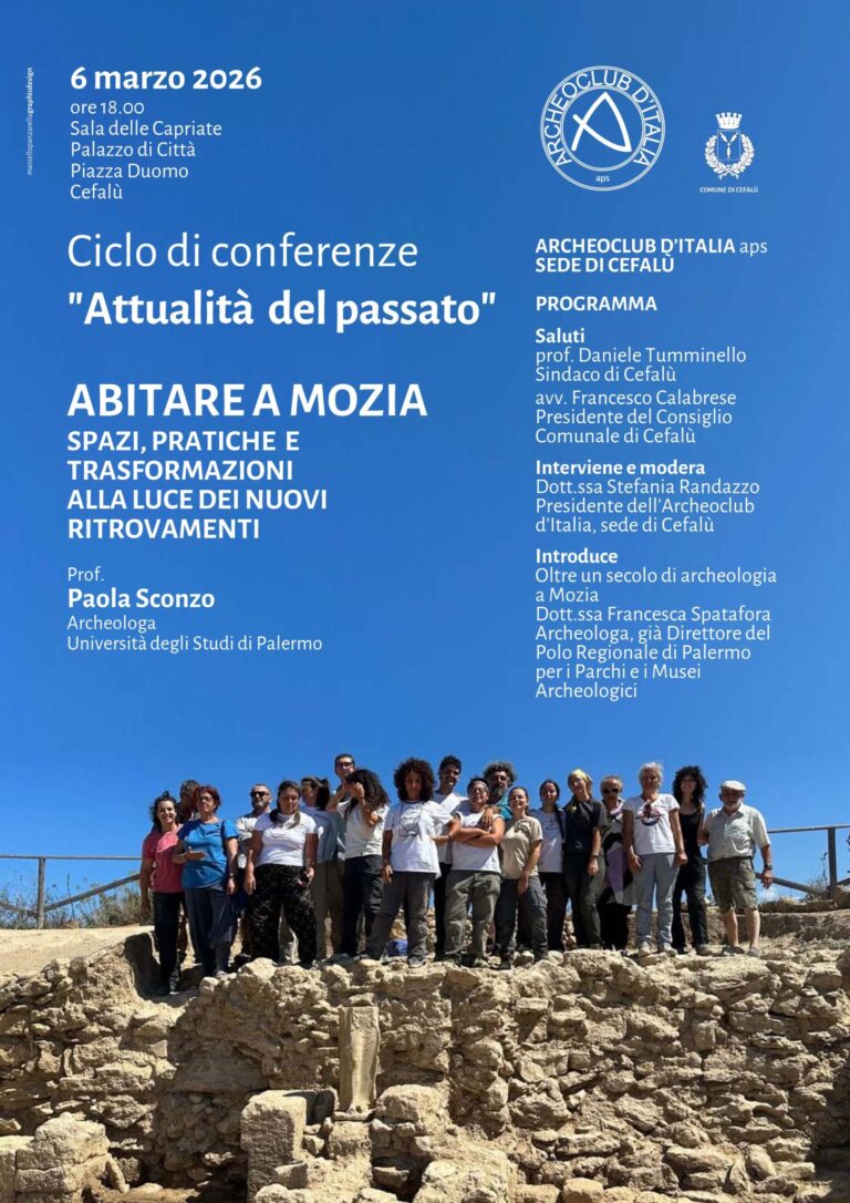 Archeoclub Cefalù. Conferenza sulle nuove scoperte archeologiche