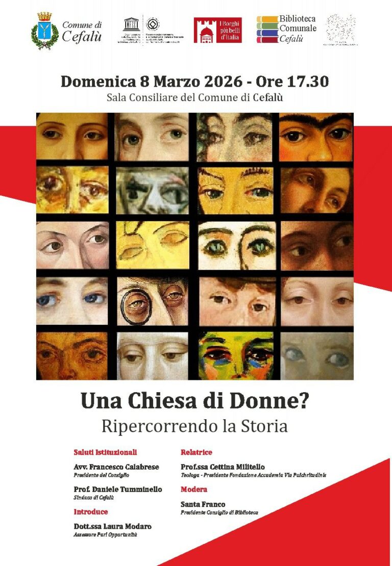 Cefalù, Otto Marzo. Conferenza: Una Chiesa di Donne