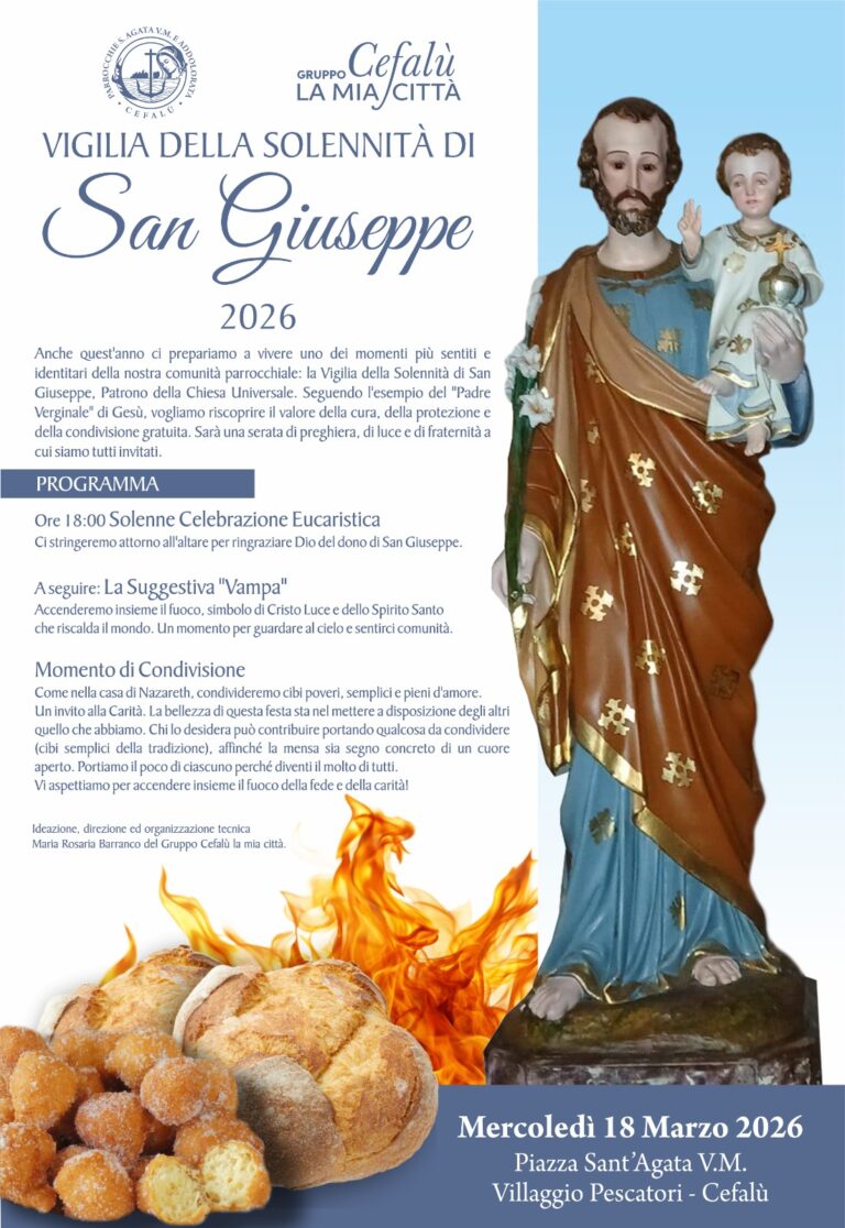 Solennità di San Giuseppe a Cefalu’. Accendere il fuoco della fede e della carità