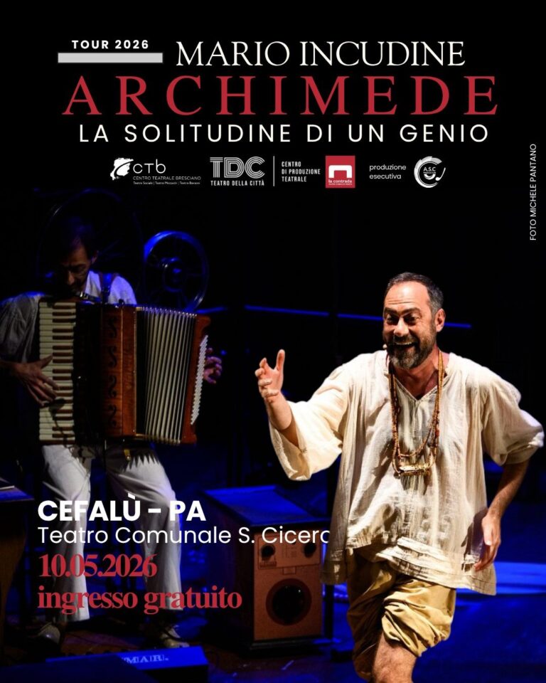 Teatro a Cefalu’,Mario Incudine è Archimede