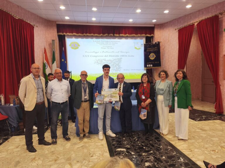 Scuola,premiato lo studente Angelo Li Sacchi: primo posto regionale al concorso Lions sull’ambiente