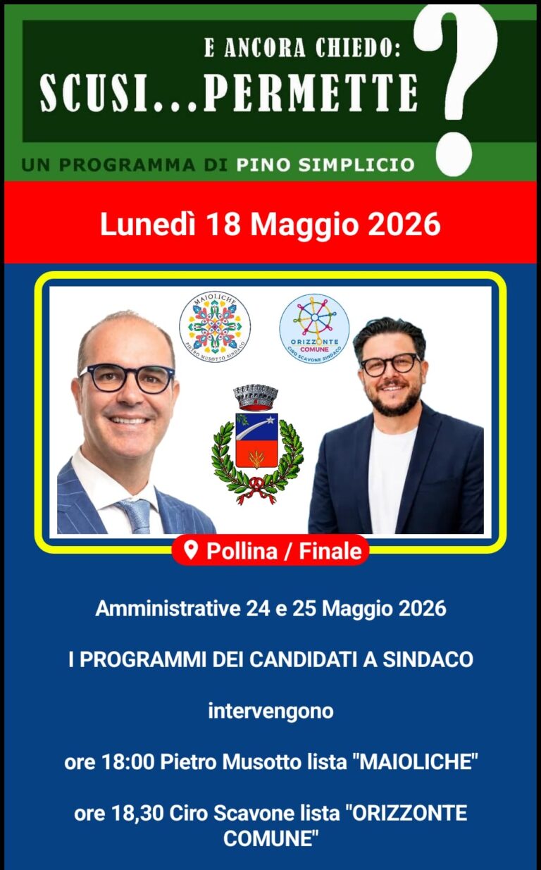 Elezioni amministrative a Pollina: confronto pubblico tra i canditati sindaco nella nuova puntata di “E ancora chiedo: Scusi, permette?”