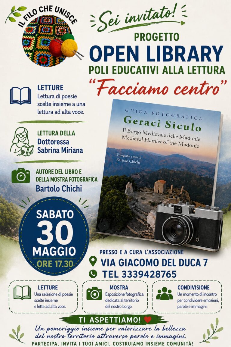 A Geraci Siculo l’Open Library con le foto di Bartolo Chichi