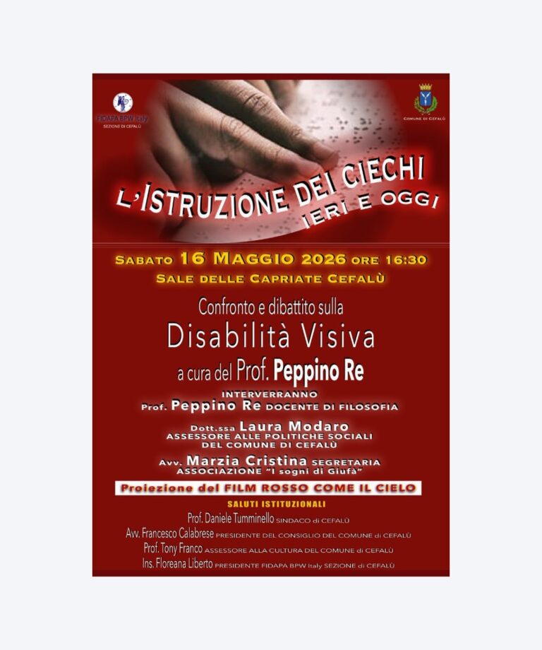 Fidapa Cefalù. Conferenza sull’inclusione delle persone con disabilità