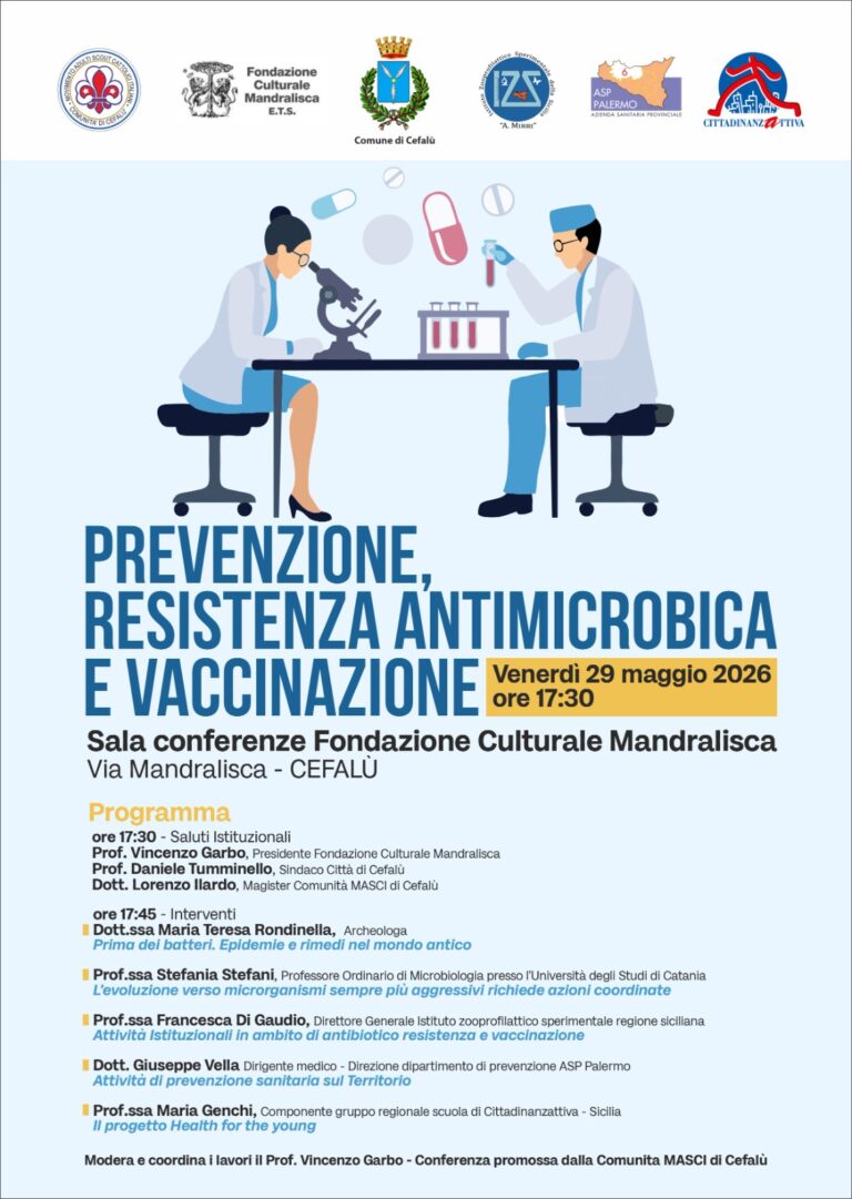 “Resistenza antimicrobica e vaccinazione”. Conferenza del MASCI alla Fondazione Mandralisca