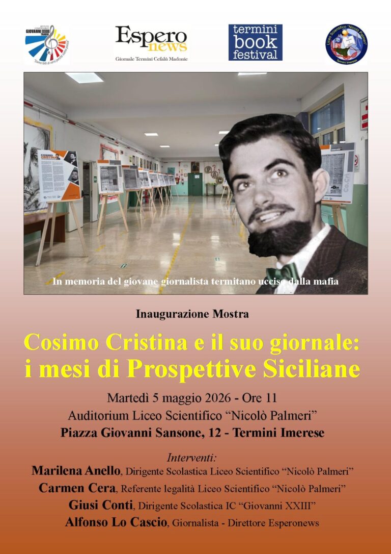 Termini ricorda Cosimo Cristina ed il suo giornale “Prospettive Siciliane”