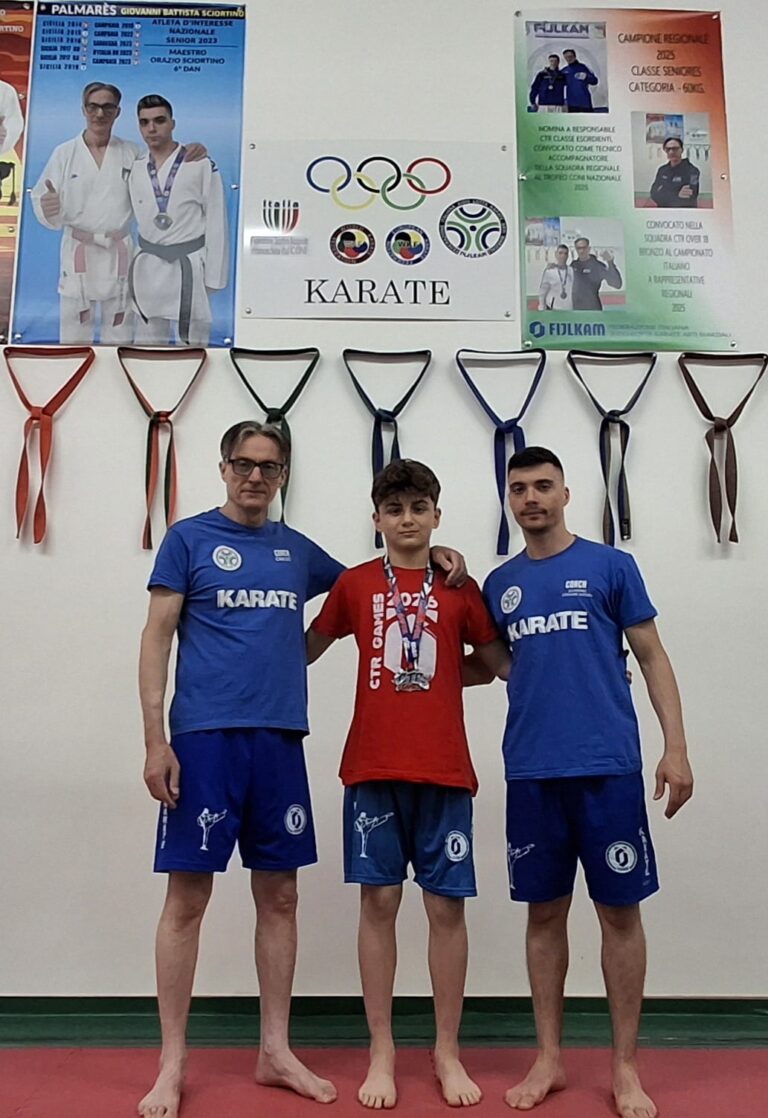 Karate,argento per Giuseppe Giammatteo Gullo