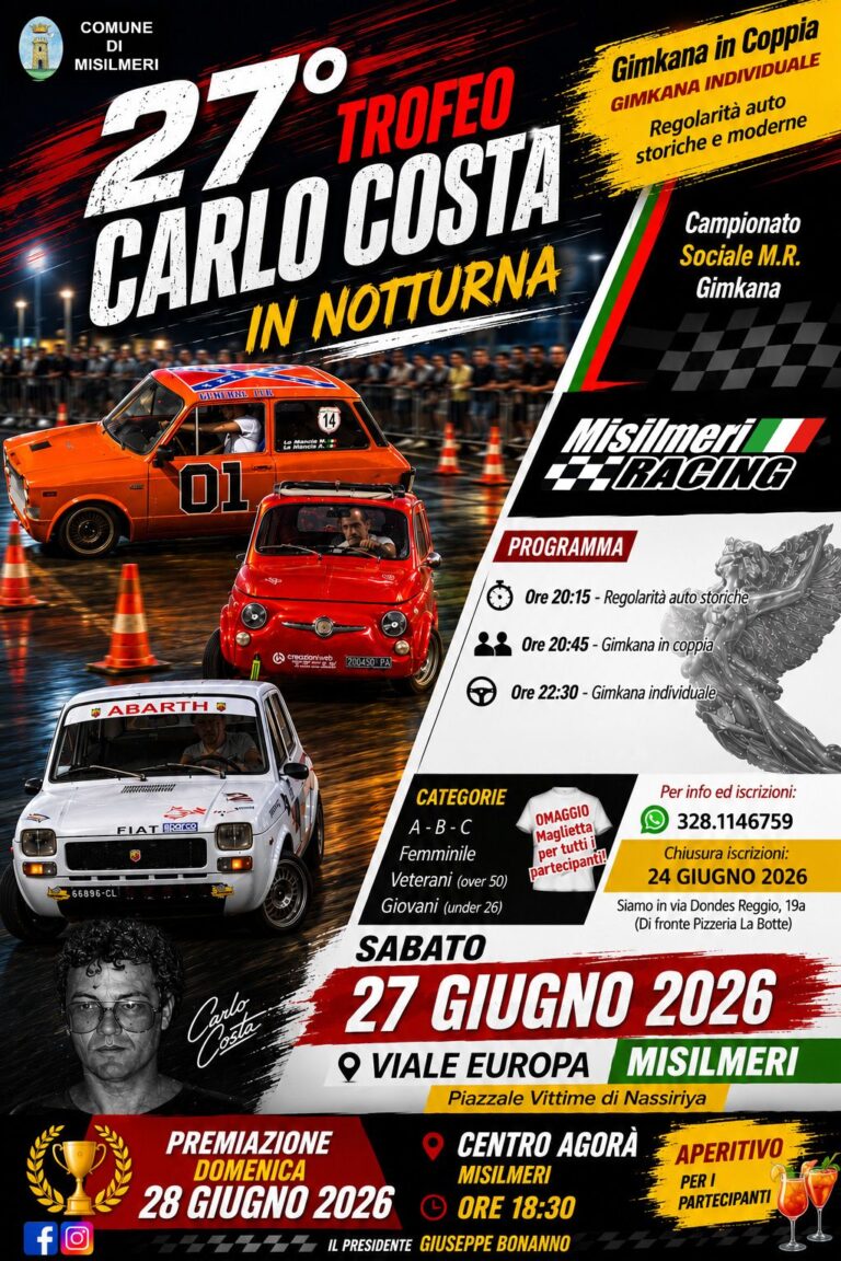 Il 27° Trofeo Carlo Costa accende la notte di Misilmeri
