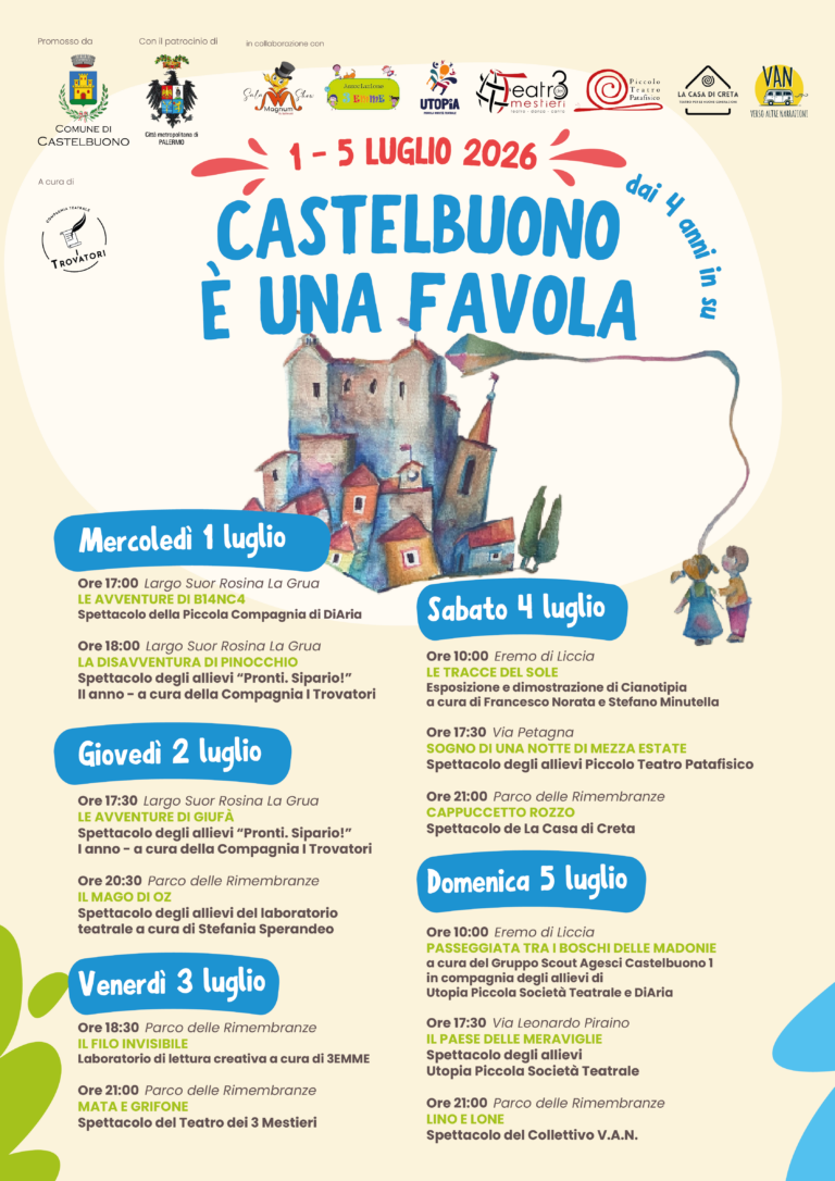 “Castelbuono è una favola” torna la rassegna di teatro ragazzi