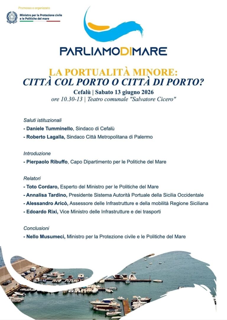 Portualità minore. Incontro a Cefalù con il ministro Musumeci