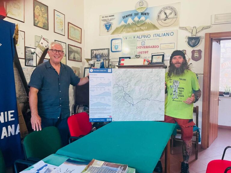 Luca Terenziani ha fatto tappa a Petralia Sottana nel suo Sentiero Italia Cai
