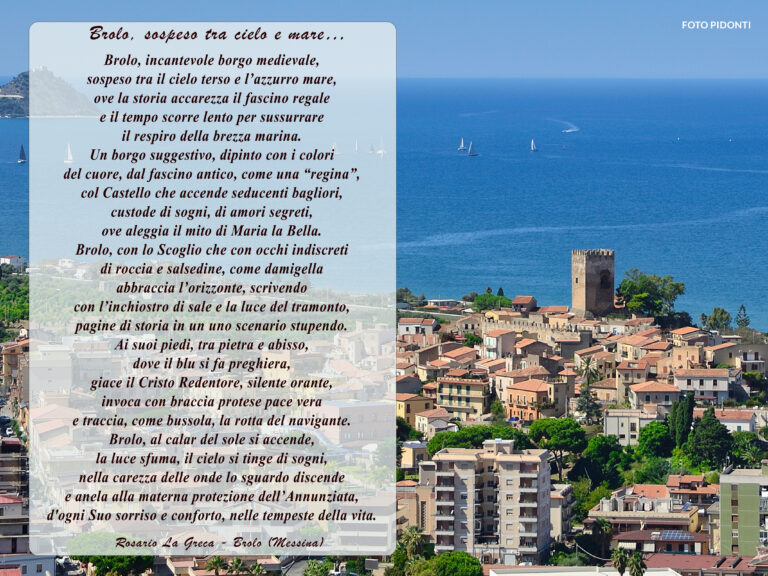 “Brolo, sospeso tra cielo e mare…”, con un omaggio poetico
