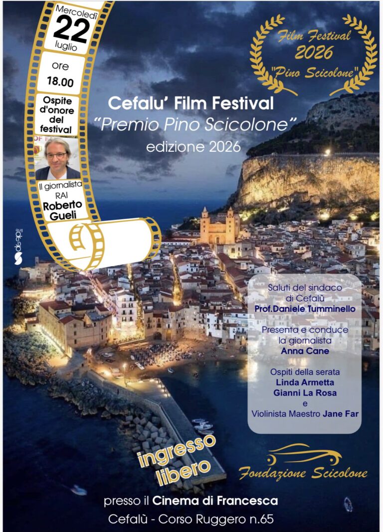 Cefalù Film Festival Premio Pino Scicolone 2026, la premiazione dei cortometraggi il 22 luglio 