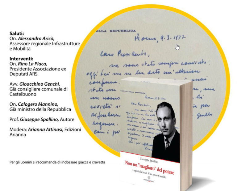 Edizioni Arianna. Primo libro sul senatore Carollo