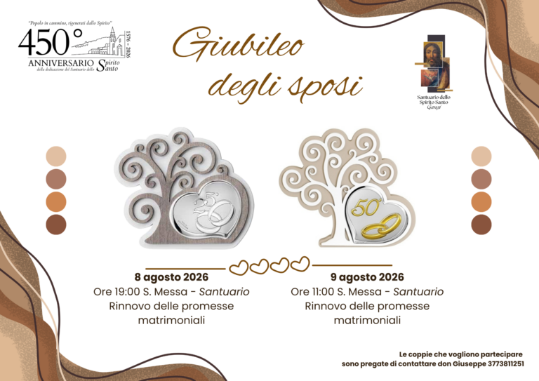 Giubileo degli Sposi al Santuario dello Spirito Santo